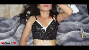 Hot Asian maid gets rough doggystyle and a big creampie