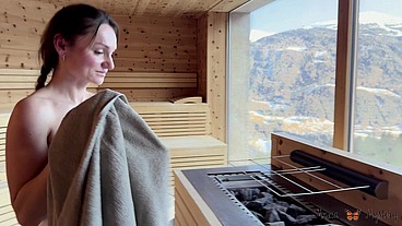 Caught in the hotel sauna! So we'll just keep fucking in the room!