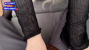Aroused SEASONED BEAUTY neighbor gives a sloppy blowjob and welcomes fucked hard