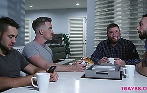Muscled men Nick Fitt and Liam Knox fucking assholes