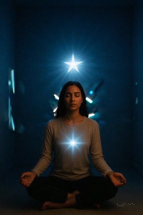 Meditation in a starry room