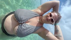 Hairy Armpits on Blonde BBW at the Beach - Mobile View