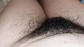 Raunchy mature femme flaunts bare flesh, unwears underwear, fondles hairy pubes
