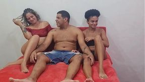 Seductive stepmom and girlfriend gang up on my ass