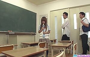 Two guys fuck sana anjus tight holes in class