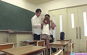 Two guys fuck sana anjus tight holes in class
