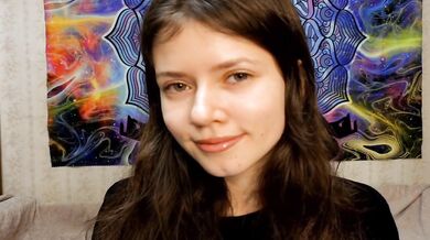 Charming girl gets eyes fucked by horny stare game solo
