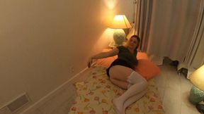 Stepbrother fucks stepsister while she is talking on the phone with her boyfriend