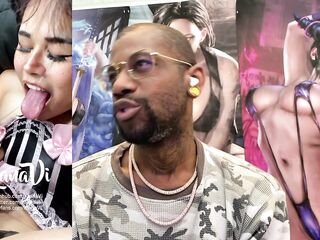 Marvelous Freckled Transgender Gal Cumming All Over Her Glamorous Face