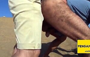 Bareback Outdoor Adventure With A Stranger On A Dune