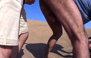 Bareback Outdoor Adventure With A Stranger On A Dune
