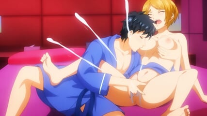 Cute newlywed begs for more as hubby licks and fingers her to orgasm (Exclusive Anime)
