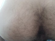 Orgasmic contractions! Hairy Japanese masturbate with their asses facing out! It feels good.