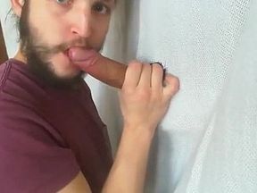 Gay Blowjob Through Gloryhole