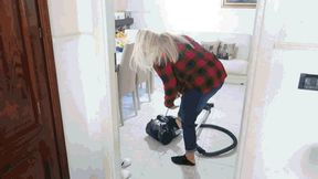 With a vacuum cleaner in black socks AVI (1920x1080) FHD