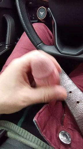 Stroking Dick in my Car