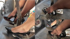 Cranking 06 -  two girl in nylons and high heels (part 1)