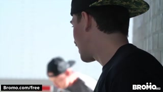 BROMO - Bareback Skater boys fuck in the ally