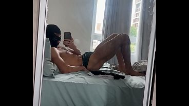 Big hairy dick after waking up in the morning