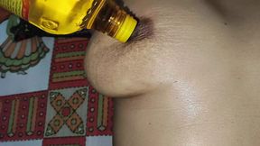 Sexy hot Indian wife's parlor boy getting body massage and getting f***** by him and sucking his cock