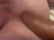 Playing with an 11 inch cock