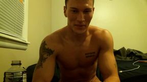 American Muscle Man Jerks Off