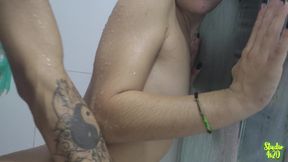 Petite Teen Fucked in the Shower
