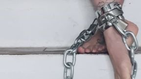 Heavy Chain Stair Confinement: Massive Ankle Shackles & Demi-Pointes Tension ASMR