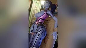 Widowmaker Obediently Stands At Dinner