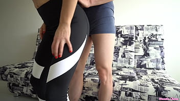 Adorable Brunette takes big cock in doggystyle anal after yoga