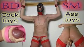 Anal Machine Pounds Man'S Booty While Getting Blowed By Toy. Cumshot Finale Included