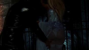 Stacey Saran Gets Her Pussy Drilled by a Masked Stranger After Pulling Her Panties Aside