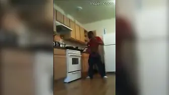 Black Twinks Have Hardcore Anal Sex in Kitchen