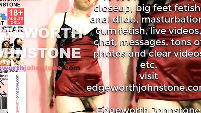 EDGEWORTH JOHNSTONE Piss Fetish Tranny Slut Dildo Fucked at the Silent Disco - Male pee fetish