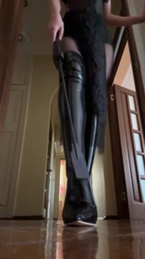 2B plays with bad boy. Training