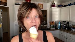Eating Ice Cream Up Close