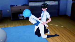 Rei Ayanami and Shinji Ikari have intense sex at home. - Neon Genesis Evangelion Hentai