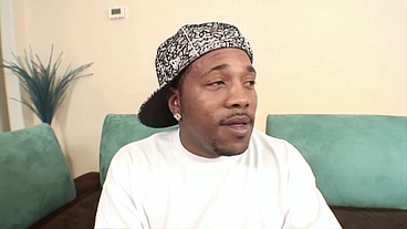 Hot white chick sandwiched by 2 black dudes, one bbc in ass and one in mouth fmm black threesome