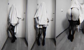 Spooky Seduction: A Playful Pin-Up Ghost Wishes You a Happy Halloween!