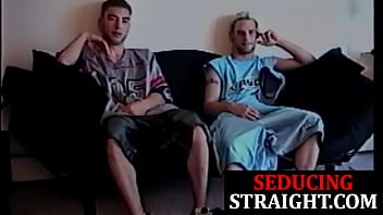 Straight jocks jerks and sucked in trio before facial