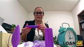 Big titted Jennifer seduced them manager for a loan