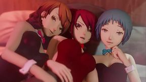 Fuuka, Yukari, and Mitsuru'_s hardcore group fuck (Persona 3 hentai)
