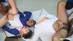 Holiday Boardroom Play, Editors Cut Diego Reyes, Drew Dixon, Joe Gillis, Sir Peter