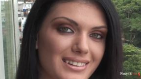 Roxy Panther strips and masturbates, interrupted by a group of men