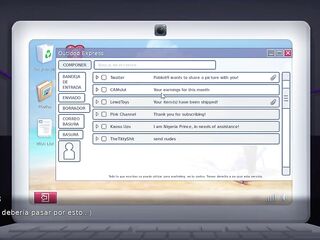 Stepsister masturbates on webcam - Summertime Saga