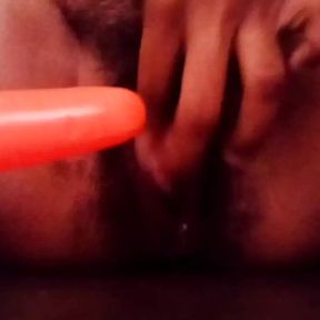 Desi Indian Beautiful Bhabhi masturbating&#039;s with carrot