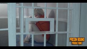 Prisoner Kora Summers Locked In Chastity Belt - Barefoot Blonde Prison Inmate Girl Locked Up in a Cell 23 Hours a Day and Made to Wear a Steel Chastity Belt Handcuffs & Shackles - 4K - MOV