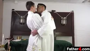 Young 18+ Altar Boy 18+ Discovers Intimate Secrets with Veteran Priest