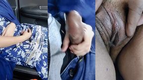 nri canadian collage girl enjoy with her brother in the car