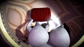 Busty MILF Lady Dimitrescu moans under Leon's banging
